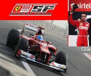 yapboz Fernando Alonso - Ferrari - 2012 Hint Grand Prix, sınıflandırılmış 2.